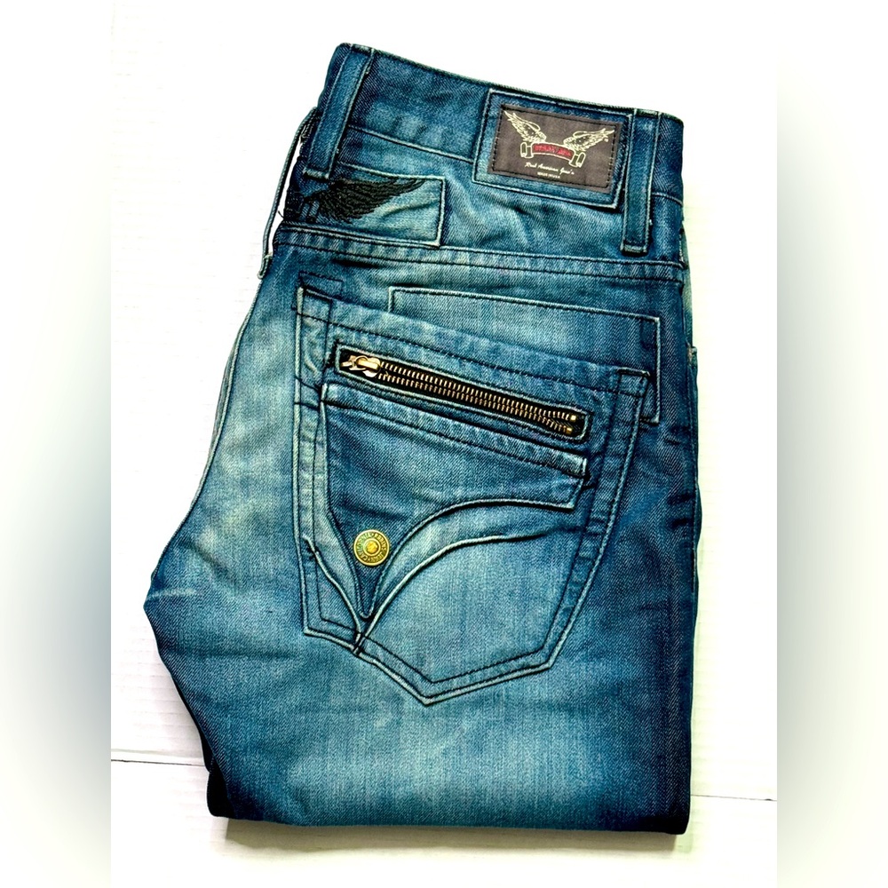New Men's ROBIN'S JEAN sz 30 Mini Flaps Zipper Jeans